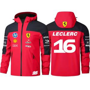 2026 페라리 F1 드라이버 16번 르클레르 44번 해밀턴 넘버링이 있는 동일한 재킷, 봄, 가을 시즌용 얇은 재킷, 방풍