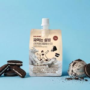 NEW 짜먹는 설빙 쿠키앤크림빙수맛 120ml x 12개입 샤베트 아이스크림