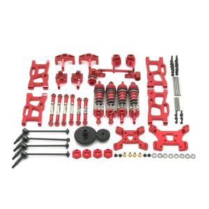 Wltoys 144001 144002 144010 124017 124019   금속 업그레이드 부품 수정 키트 스윙 암 충격 흡수 장치 세트 RC 자동차 액세서리