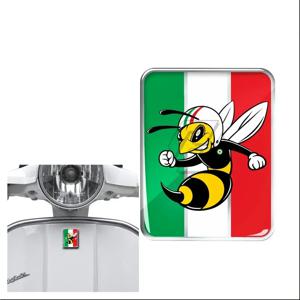 Vespa 로고 데칼 전면 배지 오버레이 이탈리아 국기 Mio Wasp 3D 데칼 스티커 GTS GT ET PX