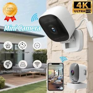 핫세일 스마트 미니 4K 보안 카메라 풀컬러 야간 투시 WiFi IP65 방수 모션 감지 양방향 오디오 실내외 겸용