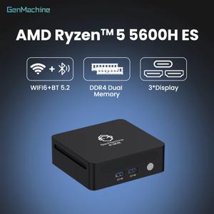 DIY 게이밍 컴퓨터 미니 PC 게이밍 GenMachine AMD Ryzen 5 5600H ES 미니 PC 윈도우 11 최대 지원 64GB 3200Mhz RAM WIFI6 PC