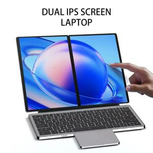 새로운 듀얼 스크린 노트북 인텔 N100 CPU 듀얼 10.95인치 IPS 터치 스크린 윈도우 11 오피스 컴퓨터 태블릿 노트북 2 IN 1 WiFi 6