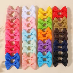 10/20/40pcs 무작위 컬러 보우 리본 헤어 보우 클립 수제 헤어그립 헤드웨어 헤어핀 베이비 키즈 헤어 액세서리