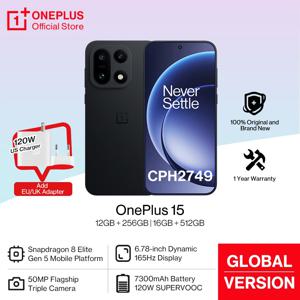 오리지널 원플러스 15 미국 글로벌 버전 CPH2749 스마트폰 스냅드래곤 8 엘리트 5세대 7300mAh 배터리 120W 슈퍼부스트 충전