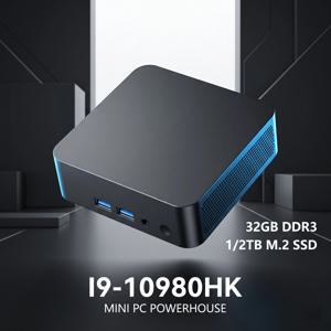 인텔 10세대 I9-10980HK 미니 PC 윈도우 11 32GB DDR3 2048GB SSD HDMI WiFi 6 미니 컴퓨터 3.6GHz 휴대용 사무용 PC 랜 타입-C