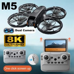 M5 미니 드론 8K 전문가용 HD 카메라 장애물 회피 항공 촬영 광학 흐름 위치 인식 텔레스코픽 스크린 컨트롤