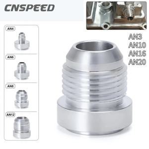 CNSPEED AN6 AN8 AN10 AN12 AN16 AN20 알루미늄 질소 호스 피팅 남성용 빌렛 스트레이트 남성용 용접 피팅 어댑터 커넥터