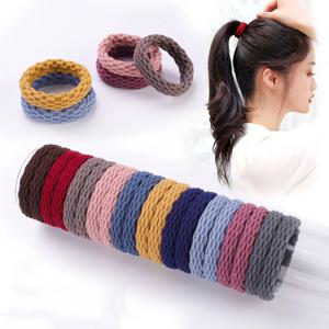 20PCS 여자 여자 간단한 기본 탄성 헤어 밴드 넥타이 Scrunchie 홀더 고무 밴드 패션 머리띠 헤어 액세서리