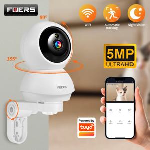 FUERS 4K 8MP WiFi IP 애완 동물 카메라 개 카메라 Tuya 스마트 홈 보안 무선 감시 카메라 베이비 모니터 미니 캠