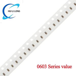 SMD 칩 다층 세라믹 캐패시터, 0603 1608, 0.1pF-22uF, 10pF, 22pF, 100pF, 1nF, 10nF, 100nF, 0.1uF, 1uF, 2.2uF, 4.7uF, 10uF, 200 개