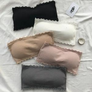여성용 끈이 없는 브래지어, 등 레이스, 섹시한 가슴 탑, 심리스 통기성 속옷 브래지어, 보이지 않는 가슴 랩 브래지어, 여름