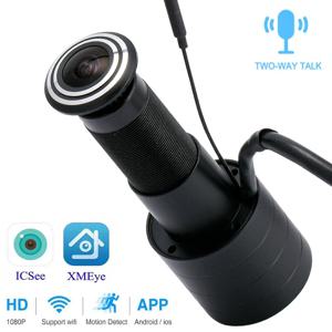 iCSEE 도어 아이홀 보안 카메라 3MP 2K HD 170 °   광각 어안렌즈 CCTV 네트워크 미니 틈구멍 도어 와이파이 카메라 P2P Xmeye VMS