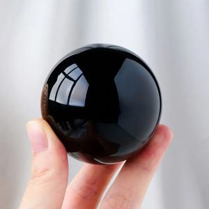 천연 블랙 흑요석 구체 대형 크리스탈 볼 힐링 스톤, 흑요석 크리스탈 장식 유리, 30mm, 40mm, 50mm