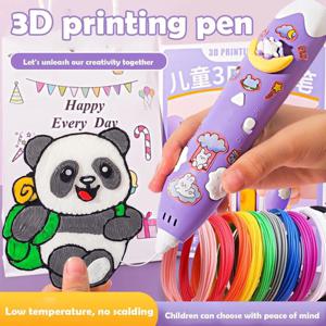 스마트 DIY 3D 프린팅 펜 낙서 그리기 펜 장난감 저온 컬러 무취 안전 프린팅 펜 소모품 창의적인 선물