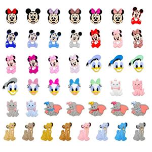 10pcs 새로운 실리콘 미키 마우스 비즈 팔찌 만들기 DIY 젖꼭지 체인 아기 젖니가 남 장난감 쥬얼리 액세서리