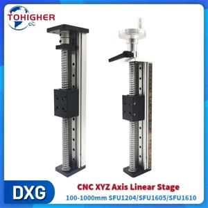 100-1000mm 스트로크 전기 슬라이딩 테이블 CNC 3D 프린터 선형 가이드 스테이지 MGW12R 알루미늄 레일 SFU1605 1610 1204 볼 스크류