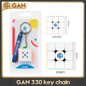 GAN 330 미니 3x3 키 체인 큐브 3x3x3 Gan330 미니 Speedcube 스티커없는 3x3 스피드 큐브 전문 매직 큐브 퍼즐 완구