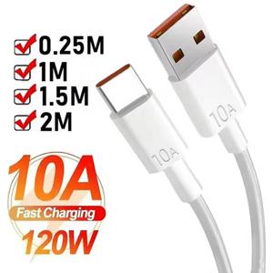 10A USB 타입 C 케이블 120W 초고속 충전 데이터 케이블 휴대폰 USB 케이블 (화웨이 P40, 아너, 샤오미, 삼성 퀵차저 케이블 호환)