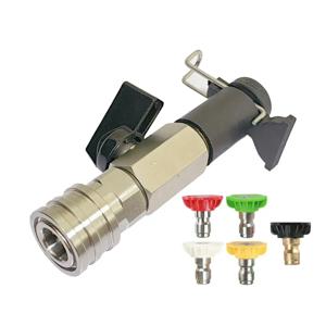 고압 워시 볼 밸브 키트 Karcher Lavor Stihl Nilfisk 호스 직접 연결 스위치 켜기/끄기 용 1/4 