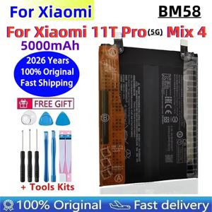 2026년 100% 오리지널 BM58 5000mAh 배터리 Xiaomi 11T Pro 5G / Mix 4 휴대폰 교체용 배터리 + 무료 도구