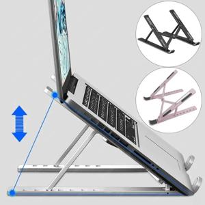 ABS 소재 접이식 노트북 스탠드 조절 가능한 노트북 브래킷 Macbook Air Pro 액세서리용 휴대용 홀더