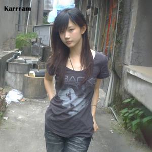 Karrram 일본 Y2k 레터 프린트 티셔츠 Trashy 2000s 스타일 반소매 티셔츠 Vintage 하라주쿠 streetwear Grunge Aesthetics