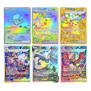 홀로그램 게임 트레이딩 컬렉션 PTCG 프로시 카드 리자몽 피카츄 뮤 EX 싱글 PKM 포일 카드 프로시 카드