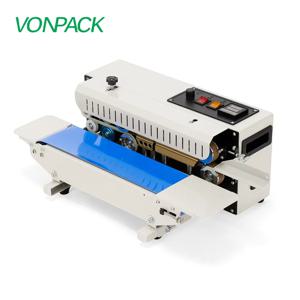 VONPACK L1 열 접착기 연속 밴드 실러 자동 비닐봉투 필름 식품 실링기 식품, 차, 주방용
