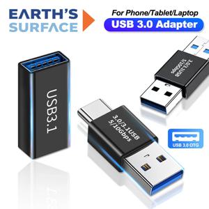 USB3.0 OTG 어댑터 5Gbps 타입 A 암-암 커넥터 USB C to USB A 변환기 SSD HDD 케이블 연장기 USB3.0 확장 플러그