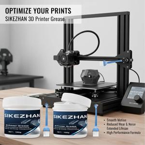 Z축 나사 및 레일용 프리미엄 PTFE 3D 프린터 그리스 - Ender 3, Bambu Lab, Prusa, Voron용 소음 감소 윤활제-400g