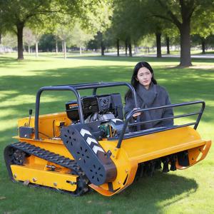 맞춤형 4행정 엔진 소형 로봇 잔디깎이, 절단 폭 800-1200mm, 원격 제어 트랙형 잔디깎이