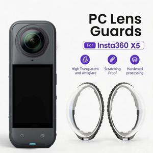 Insta360 X5용 PC 렌즈 가드 프리미엄 투명 렌즈 캡 커버 보호대 하이 라이트 360 ° 비디오 카메라 긁힘 방지 액세서리