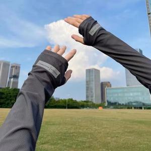 남녀공용 아이스 슬리브, 일본식 여름 야외 자외선 차단, 루즈핏 팔토시, 운전용 야외 장갑