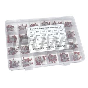 세라믹 커패시터 키트 세트 2pF-0.1uF 전자 부품 커패시터 모음 키트 DIY용 IC