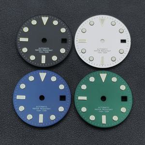 만부시지에 28.5mm 블랙 화이트 그린 블루 야광 다이얼 NH35 ETA 2824 2836 미요타 8215 821A 밍주 DG2813 3804 무브먼트 호환