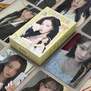 김민정 겨울 레이저 로모 카드 세트, 50개 홀로그램 K팝 포토카드, 패션 아이돌 수집품, 고급 팬 선물