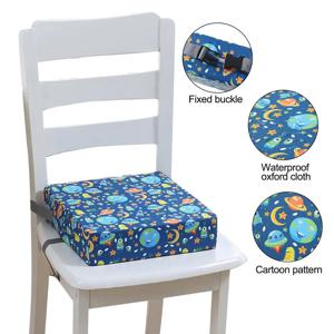 어린이 증가 의자 패드 현대 이동식 린넨 쿠션 아기 미끄럼 방지 아기 식사 의자 두꺼운 매트 테이블 의자 쿠션 부스터