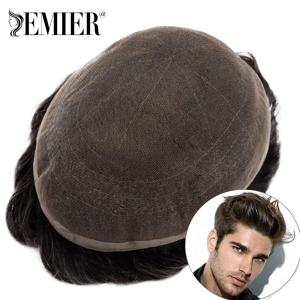 새로운 전체 레이스 남자 Toupee 프랑스어 레이스 기본 인간의 머리카락 시스템 남자 가발 통기성 남성 모세관 보철물 남성용 자연 가발