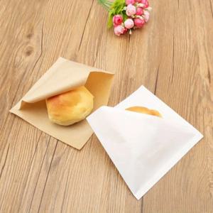 100Pcs 샌드위치 도넛 빵 가방 햄버거 종이 봉투 식품 포장 레스토랑 공급 파우치