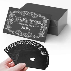 CNC 레이저 조각 기계 DIY 카드 50Pcs 알루미늄 빈 금속 이름 카드 레이저 마킹 기계에 대 한 85*55mm 조각 영역