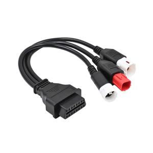 3 4 6 핀 오토바이 obd2 진단 커넥터 야마하 3pin 4pin 혼다 6pin 3 in 1 오토바이 obd 플러그 확장 어댑터