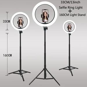 26 33CM 비디오 조명 디밍이 가능한 라이트 Selfie LED 링 라이트 USB 링 조명 램프 (삼각대 스탠드 포함) Youtube Ringlight 만들기