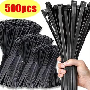 200/100Pcs 나일론 케이블 타이 조정 가능한 자동 잠금 코드 타이 스트랩 고정 루프 홈 오피스 용 재사용 가능한 플라스틱 와이어 타이