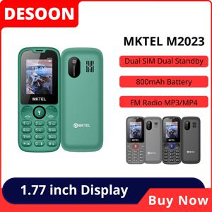 MKTEL M2023 기능 전화기, 1.77인치 디스플레이 800mAh 배터리 듀얼 SIM FM 라디오 손전등 0.08메가 카메라 시니어 전화기