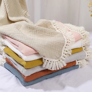 신생아 아기 술을위한 코튼 모슬린 Swaddle 담요 담요를받는 유아 잠자는 이불 침대 Coverr