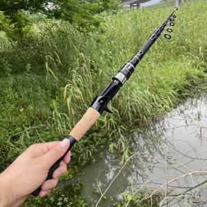 텔레스코픽 루어로드 1.5M 1.8M 2.1M 2.4M 카본 스피닝로드 베이트캐스팅 낚싯대 8g-25g 나무 손잡이 캐스팅 낚시 도구