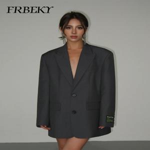 블레이저 여성 가을 ​​새로운 솔리드 컬러 정장 재킷 한국 패션 느슨한 빈티지 작은 정장 우아한 재킷 여성 streetwear 의상