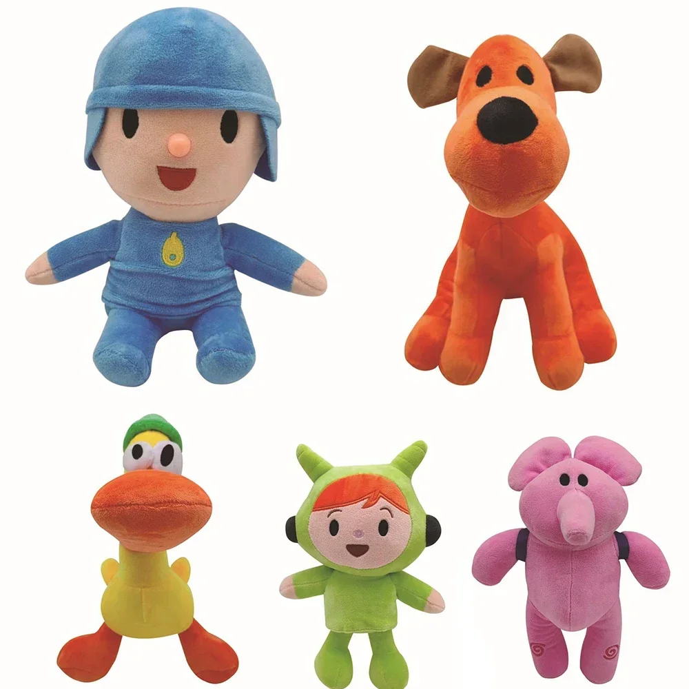 25cm 뜨거운 새로운 Pocoyo 봉제 인형 Kawaii Little P Youyou Peluche Barto 오리 강아지 룰라 엘리 코끼리 플러시 장난감 어린이 장난감