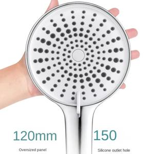 새로운 12CM 빅 패널 핸드 헬드 샤워 헤드 3 기능 가압 물 절약 샤워 헤드 수도꼭지 교체 욕실 액세서리